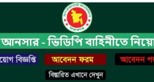 Ansar VDP Civil Job Circular